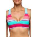 Next By Athena Women's Bermuda Stripe Plunge V Neck Bralette Top