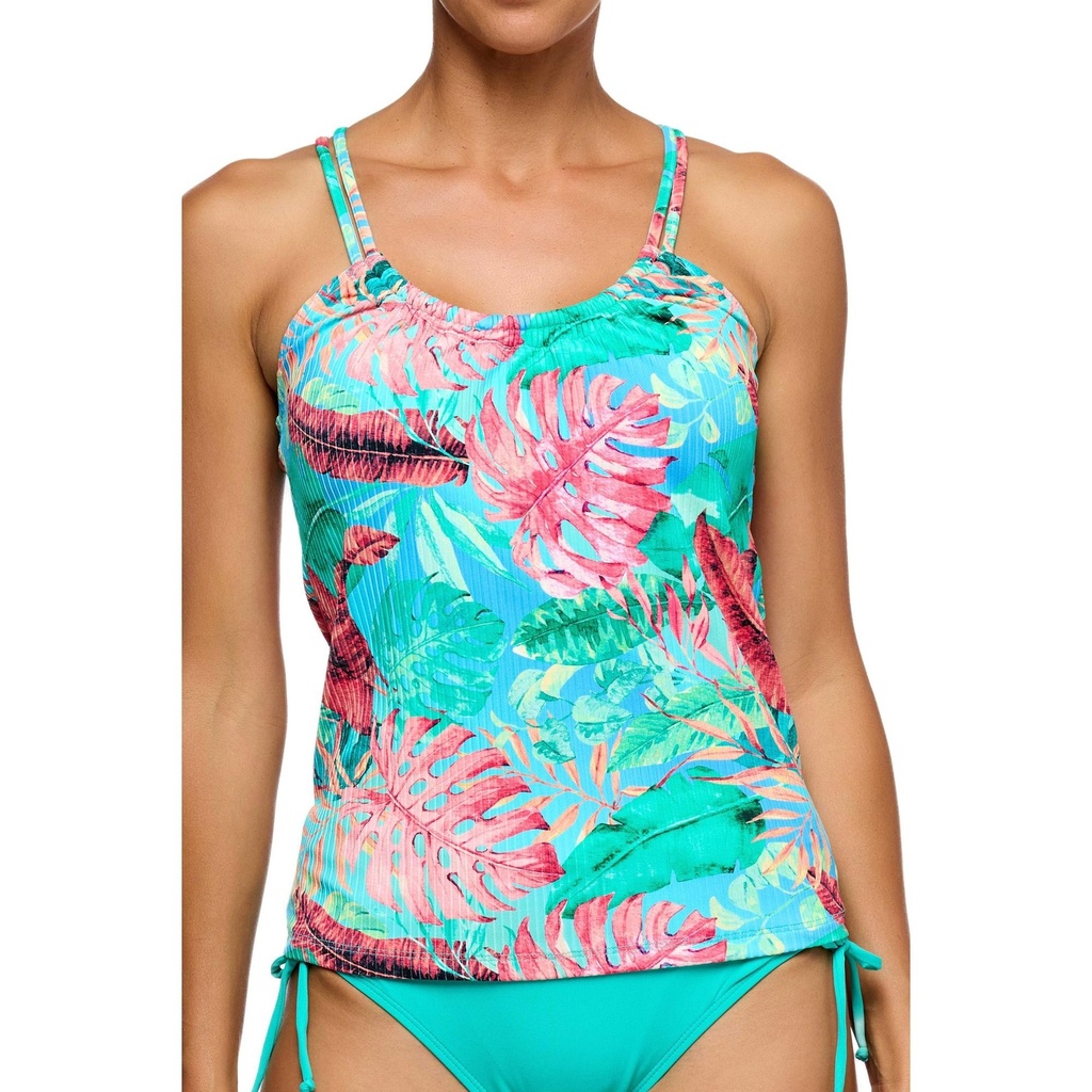Next By Athena Women's Coconut Bay Third Eye Shirr Tankini