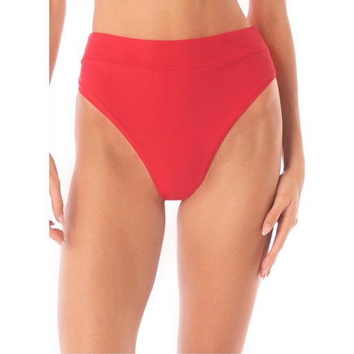Maaji Women's Red Camelia Suzy Q Classic Bikini Bottoms