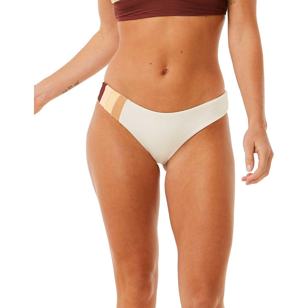 Rip Curl Women's Block Party Spliced Cheeky Coverage Bikini Bottoms