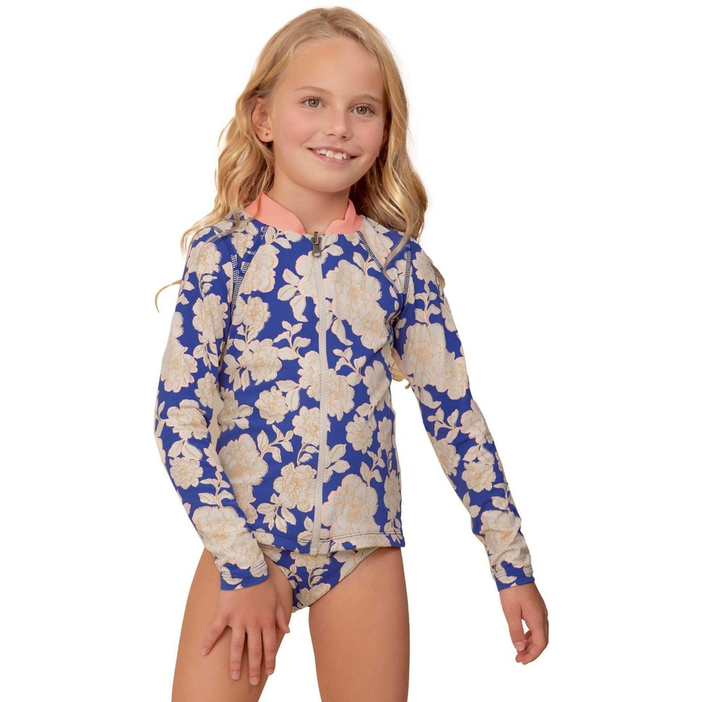 Maaji Girls Blue Bouquet Cherish Rashguard Set