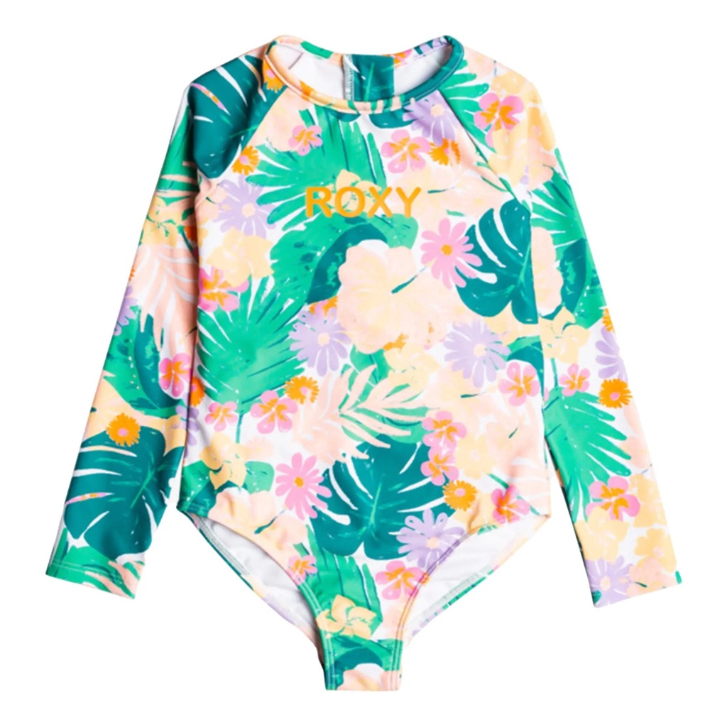 ROXY Girls Paradisiac Island Long Sleeve One-Piece Rashguard