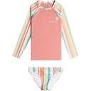 ROXY Girls Siesta Stripe Long Sleeve Rashguard Set