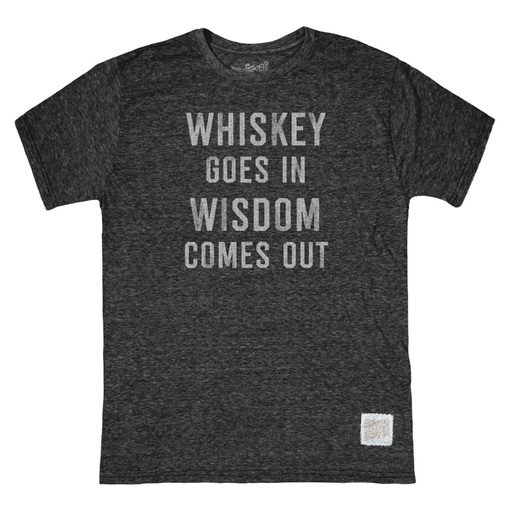 Original Retro Brand Men's Whiskey Goes In Wisdom Comes Out Tri-Blend T Shirt