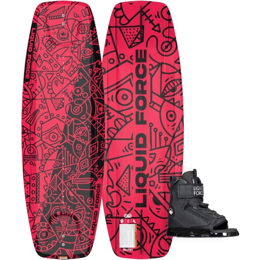 Liquid Force Kids' Origin FS Wakeboard with Rant 6R 4-6 Bindings '26