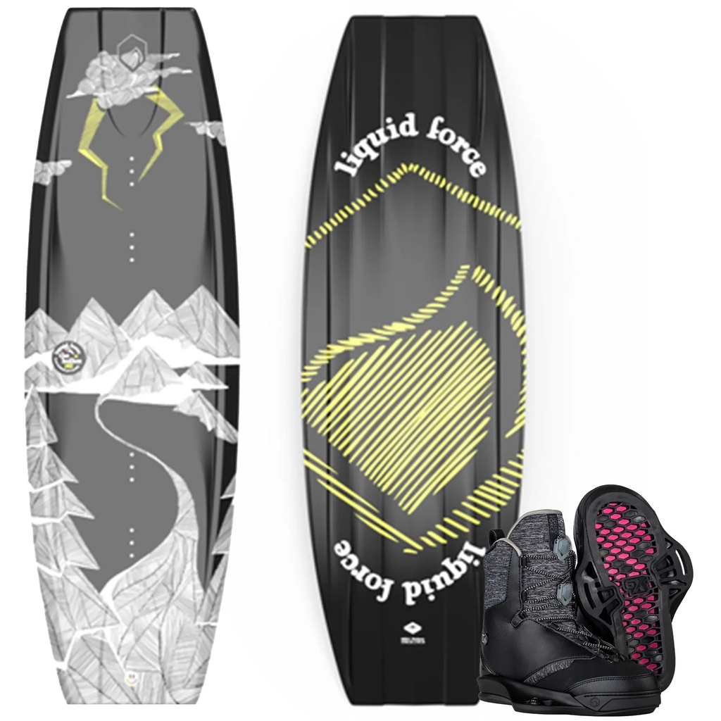Liquid Force Bullox Wakeboard Package with TAO 6X 10-12 Bindings 24