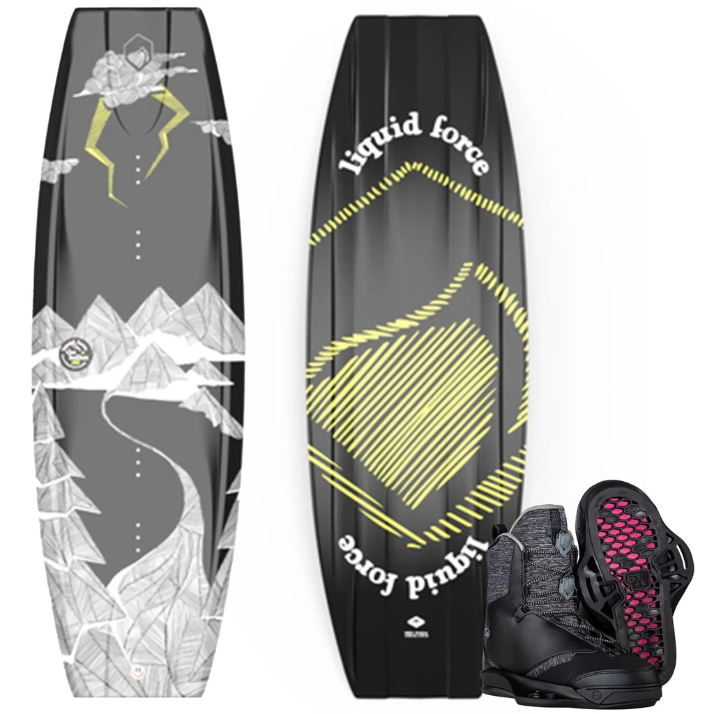 Liquid Force Bullox Wakeboard Package with TAO 6X 12-13 Bindings 24