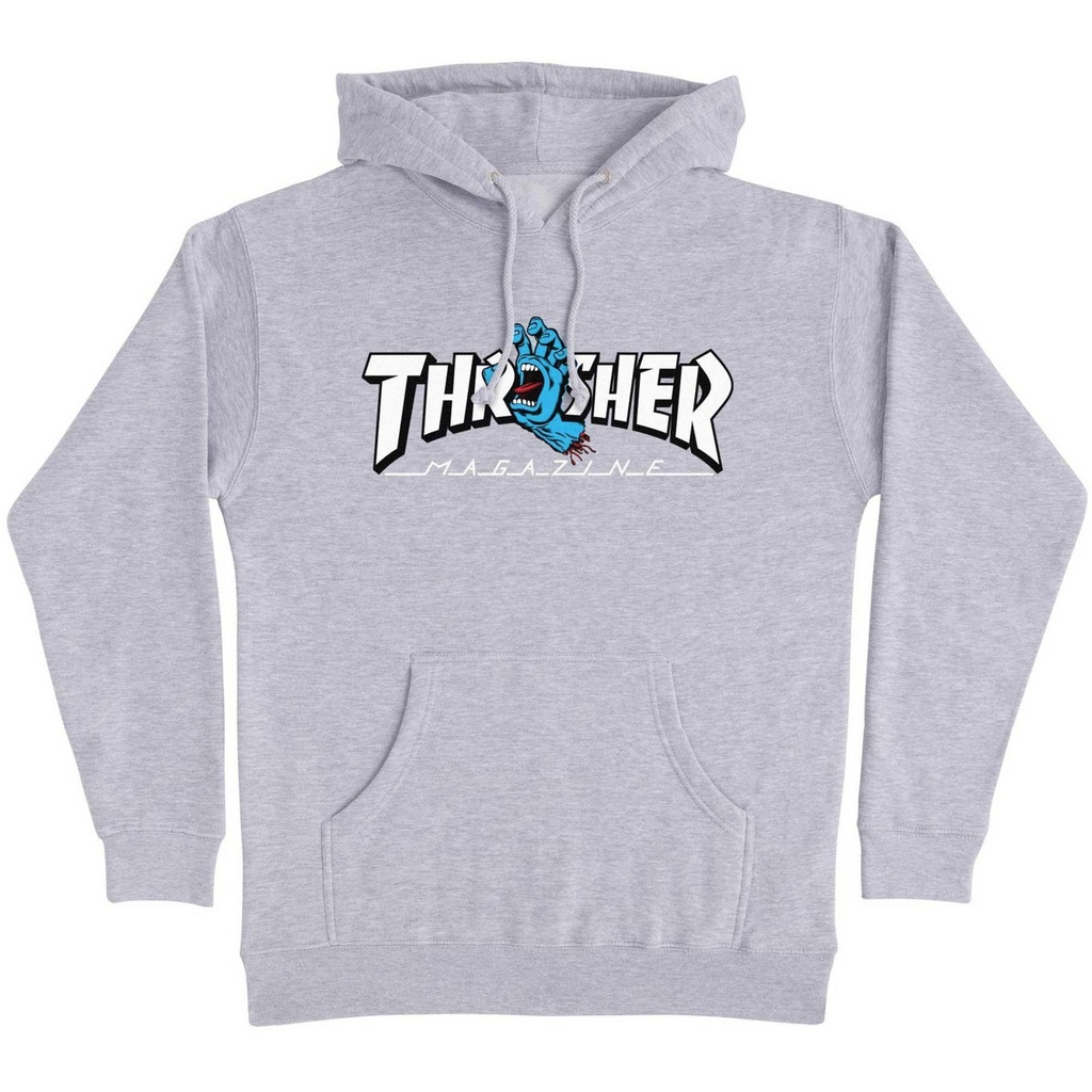 [000152332000000] Santa Cruz Men's X Thrasher Screaming Logo Hoodie (Heather Grey, S)