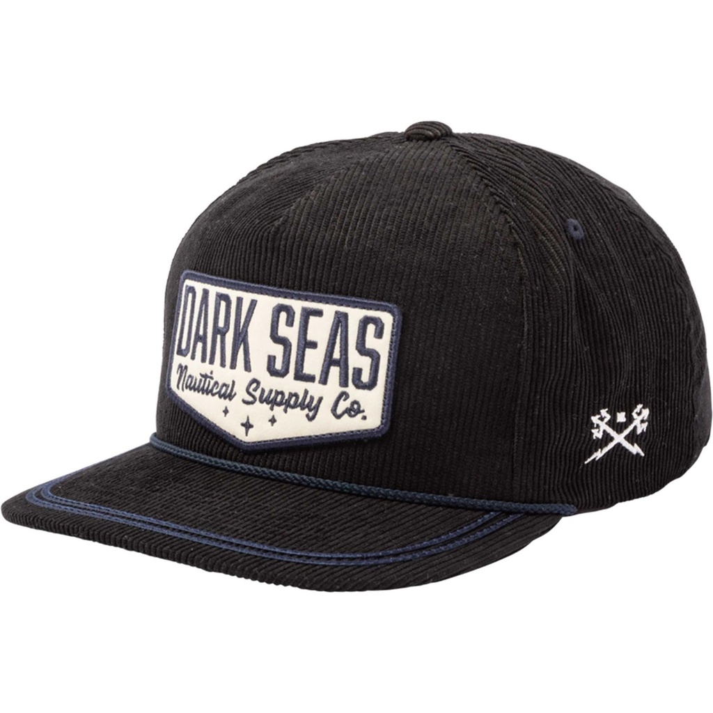Dark Seas Saddleback Cord Snapback Hat