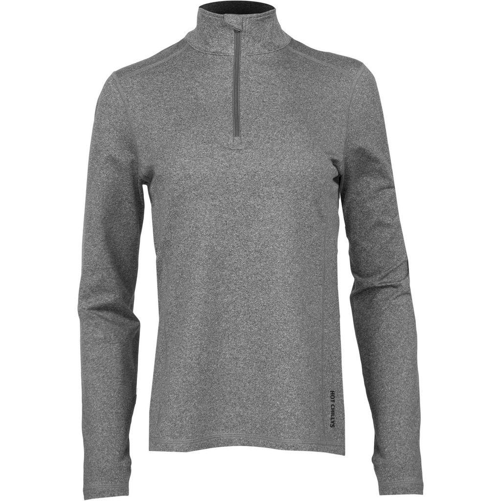 Hot Chillys Women's Micro-Elite Chamois Solid Zip Turtleneck Pullover