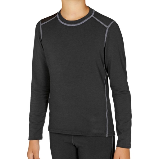 Hot Chillys Boy's Micro Elite Youth Baselayer Top Black