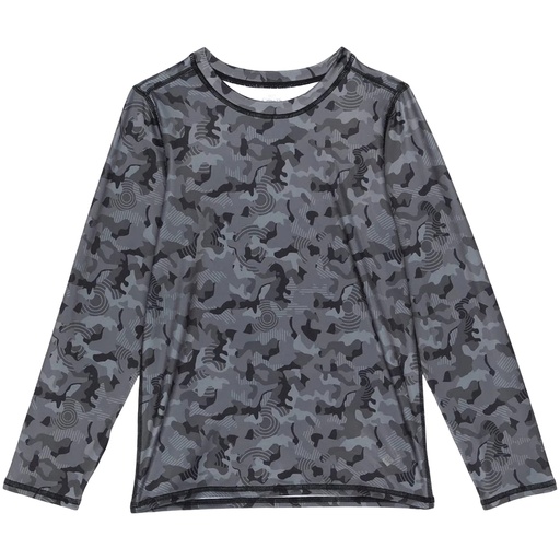 Hot Chillys Boy's Micro-Elite Chamois Printed Crewneck Top