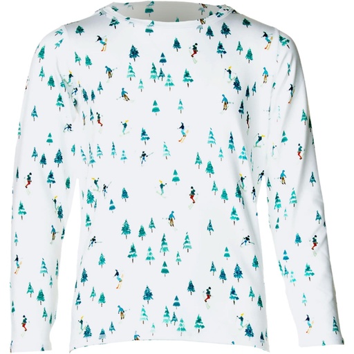 Hot Chillys Kids Micro-Elite Chamois Printed Crewneck