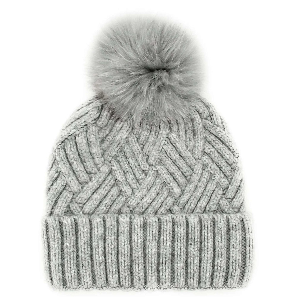 Mitchie's Matchings Women's Knitted Faux Pom Beanie