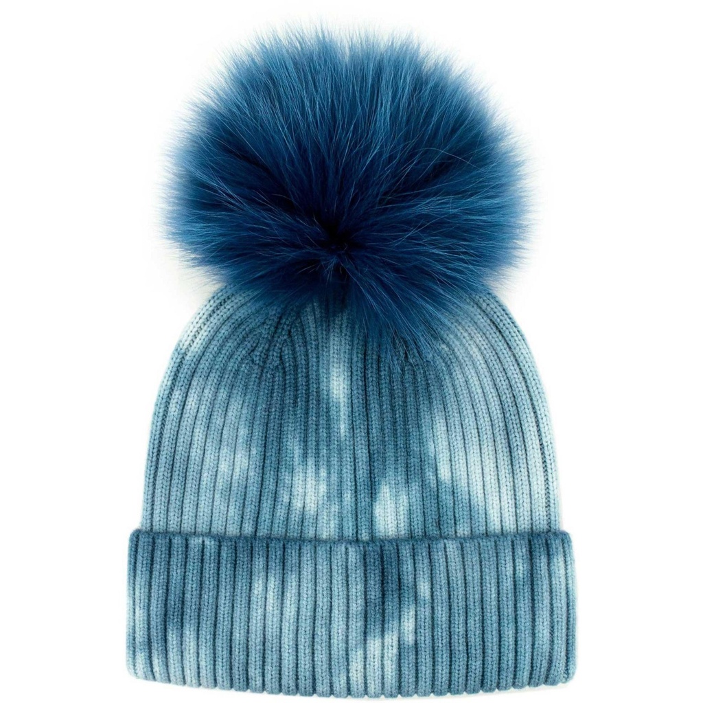 Mitchie's Matchings Women's Tie Dye Faux Pom Beanie