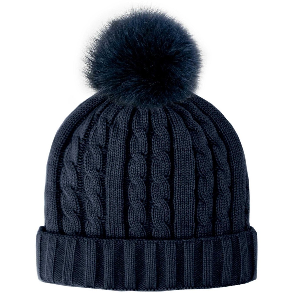 Mitchie's Matchings Women's Knit Faux Pom Beanie