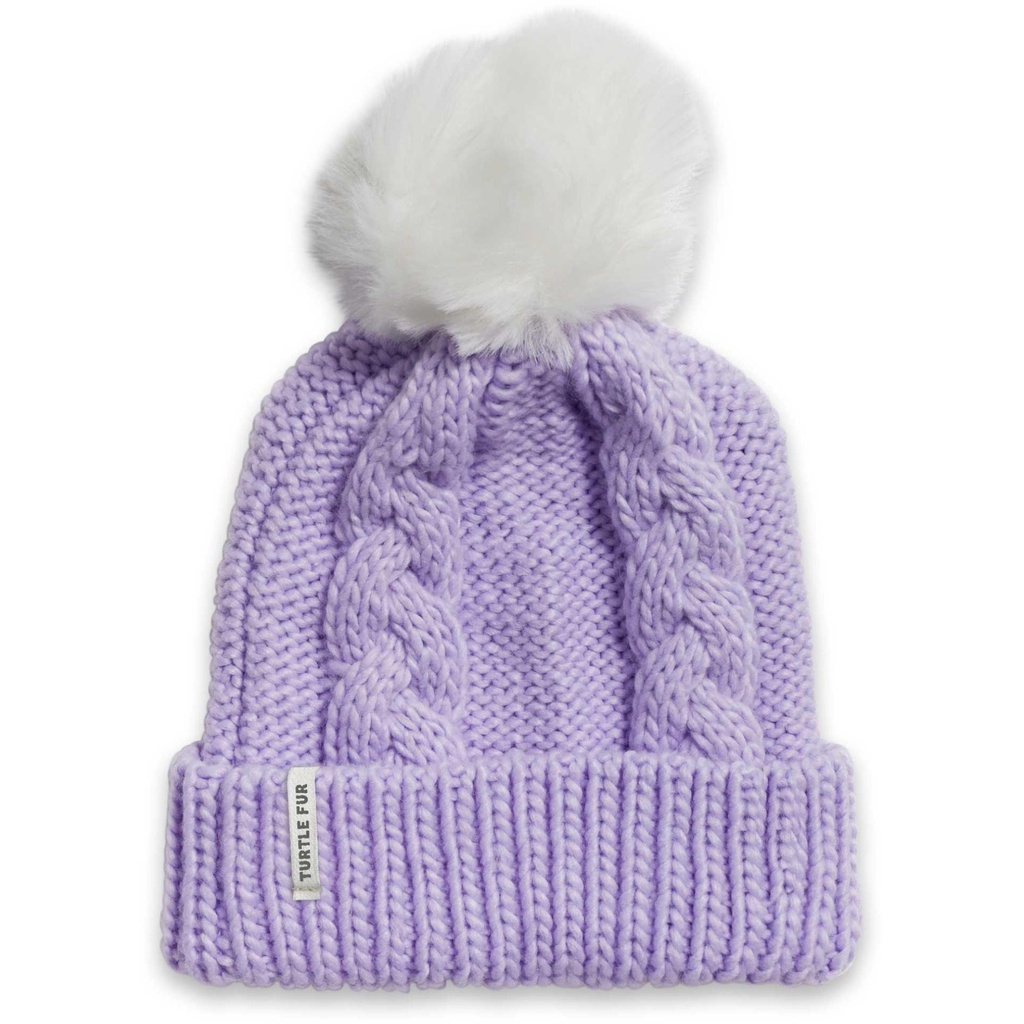 Turtle Fur Kids' Lizzy Faux Fur Pom Beanie