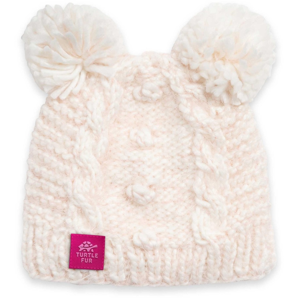 Turtle Fur Kids' Fluff Balls Pom Pom Beanie