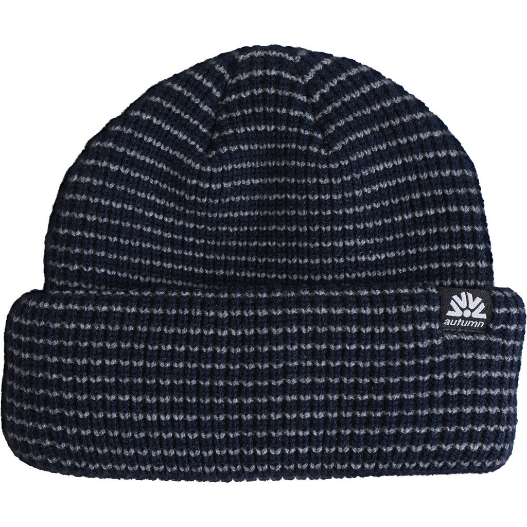 Autumn Stripe Double Roll Beanie