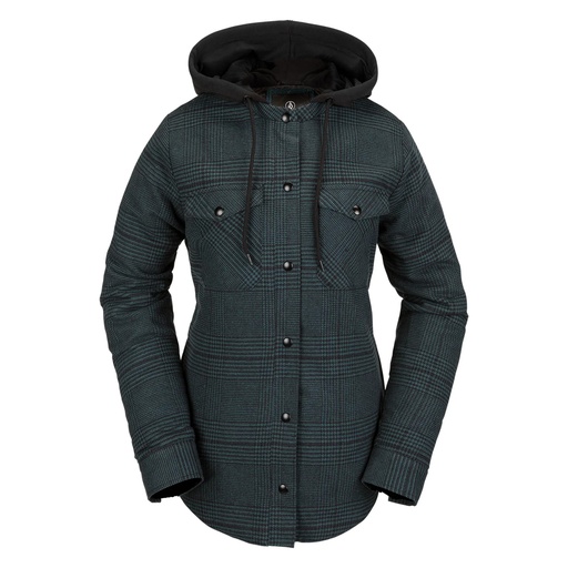 Volcom Women's Hooded Flannel Jacket