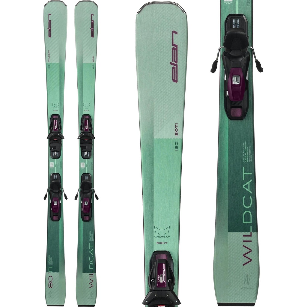 Elan Women's Wildcat 80Ti skis w/ EL 9.0 GW Shift Bindings