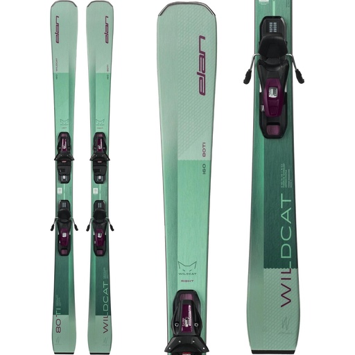 Elan Women's Wildcat 80Ti skis w/ EL 9.0 GW Shift Bindings