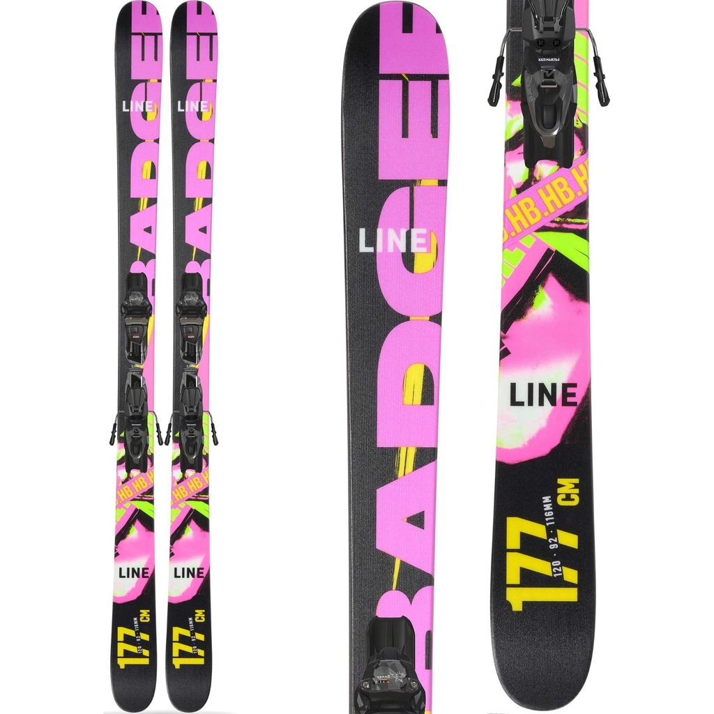 LINE Men's Honey Badger Skis + Quikclik SQ 10 Bindings
