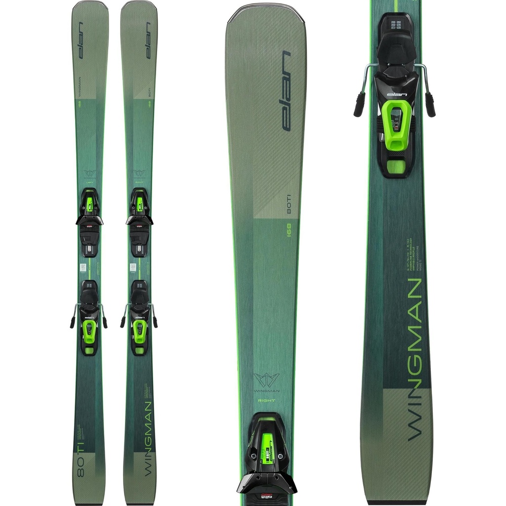 Elan Men's Wingman 80Ti Skis w/ EL 10 GW Shift Bindings