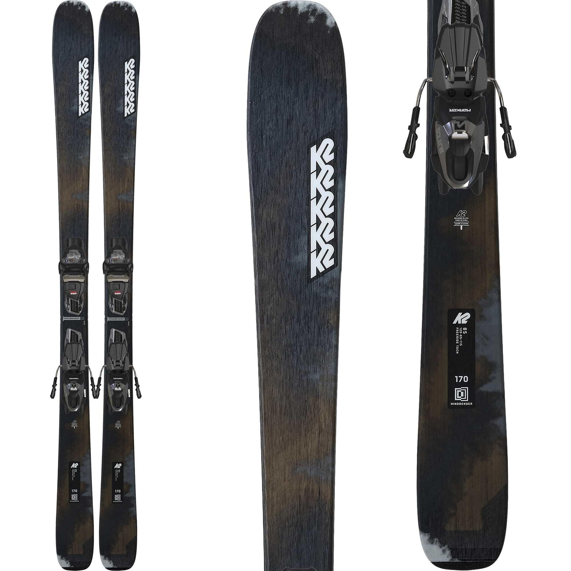 K2 Skis Men's Mindbender 85 Skis with Squire 10 Quikclik Bindings