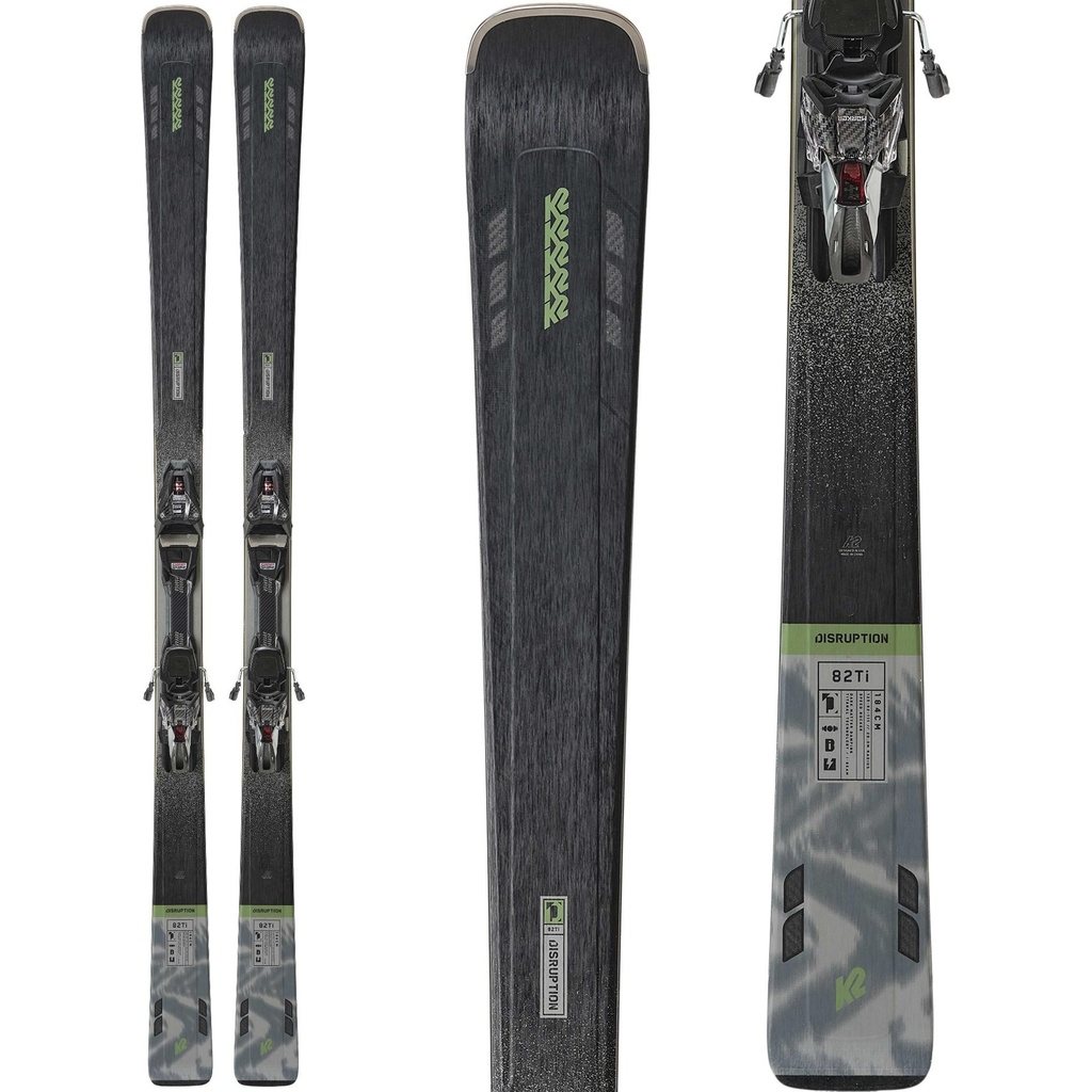 K2 Men's Disruption 82TI Piste Skis w/ 12 TCX Bindings