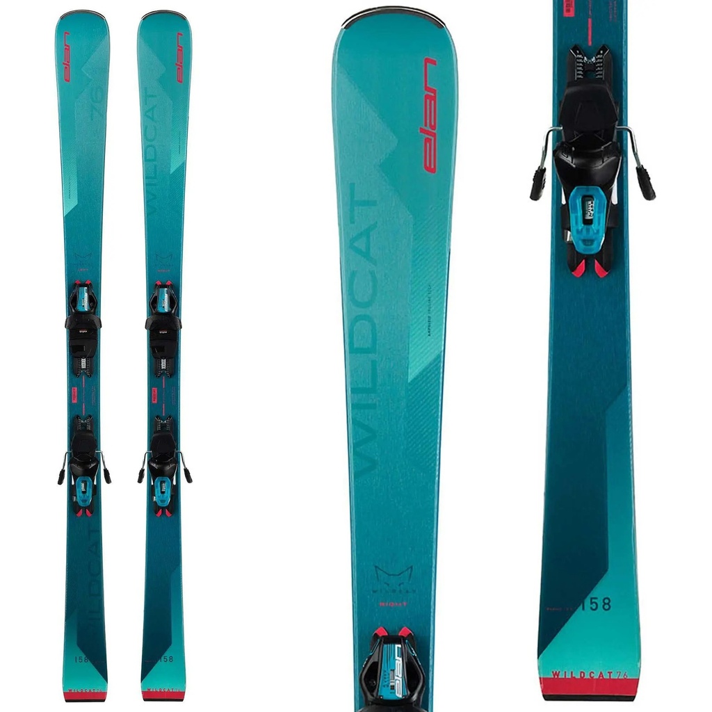 Elan Women's Wildcat 76 Light Shift Skis with ELW 9.0 GripWalk Shift Bindings 24