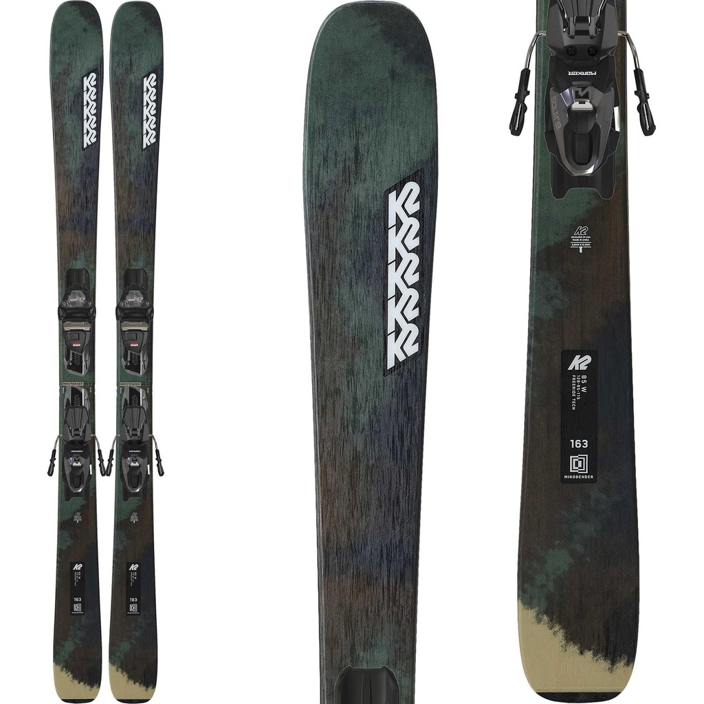 K2 Women's Mindbender 85 Skis with Squire 10 Quikclik Bindings