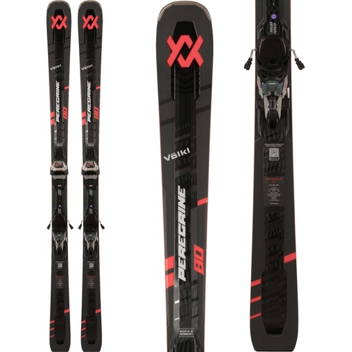 Volkl Men's Volkl Peregrine 80 Skis w/ Lowride 12 TCX Bindings