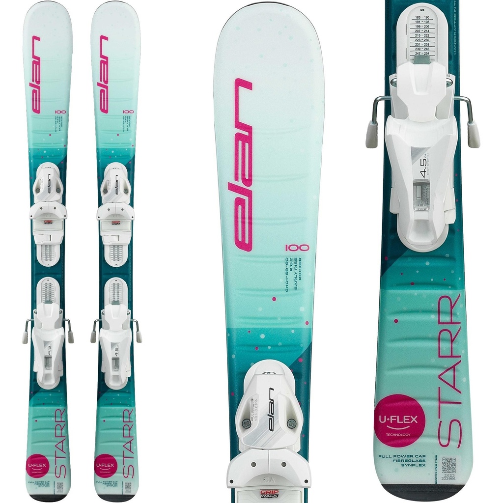 Elan Kids' Starr Skis with EL 4.5 GripWalk CA Jrs Bindings