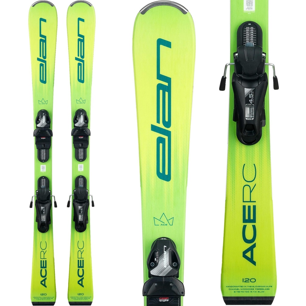 Elan Kids' RC Ace Skis with EL 4.5 GripWalk CA Jrs Bindings