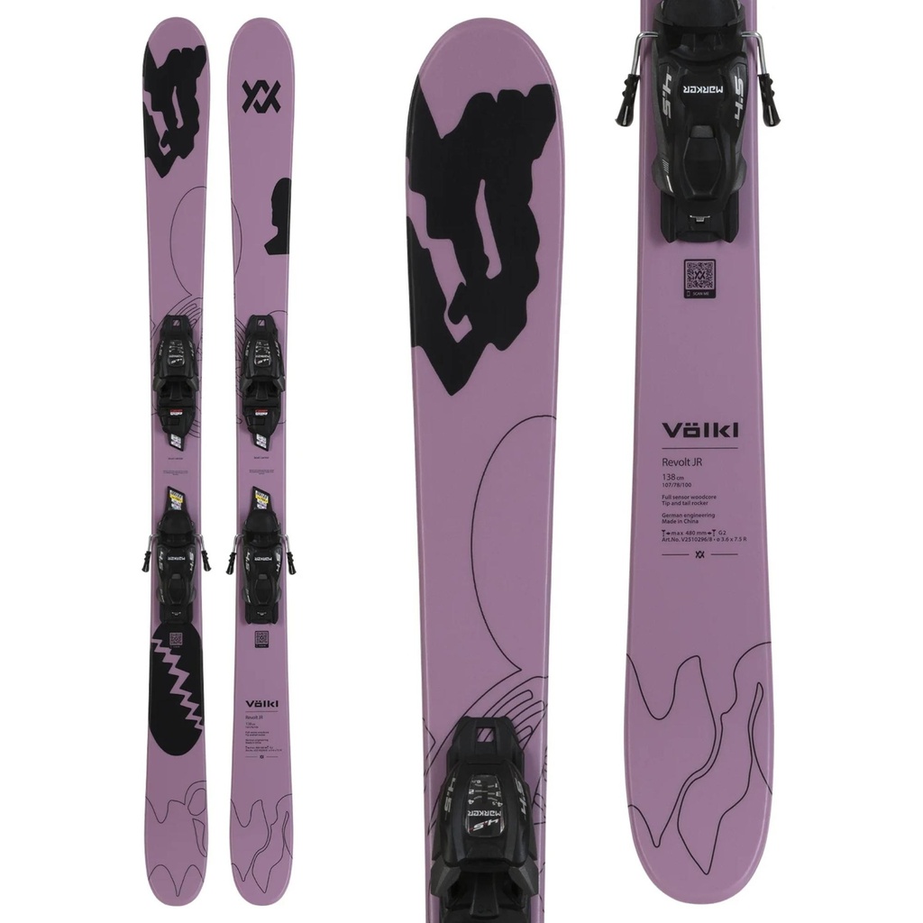 Volkl Kids' Revolt Jr Urban Skis w/ 4.5 VMotion Bindings