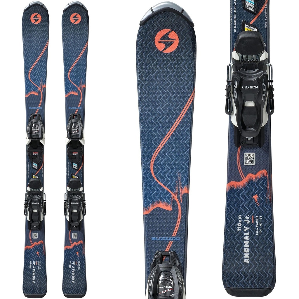 Blizzard Kids' Anomaly Jr Skis w/ FDT JR 4.5 Bindings