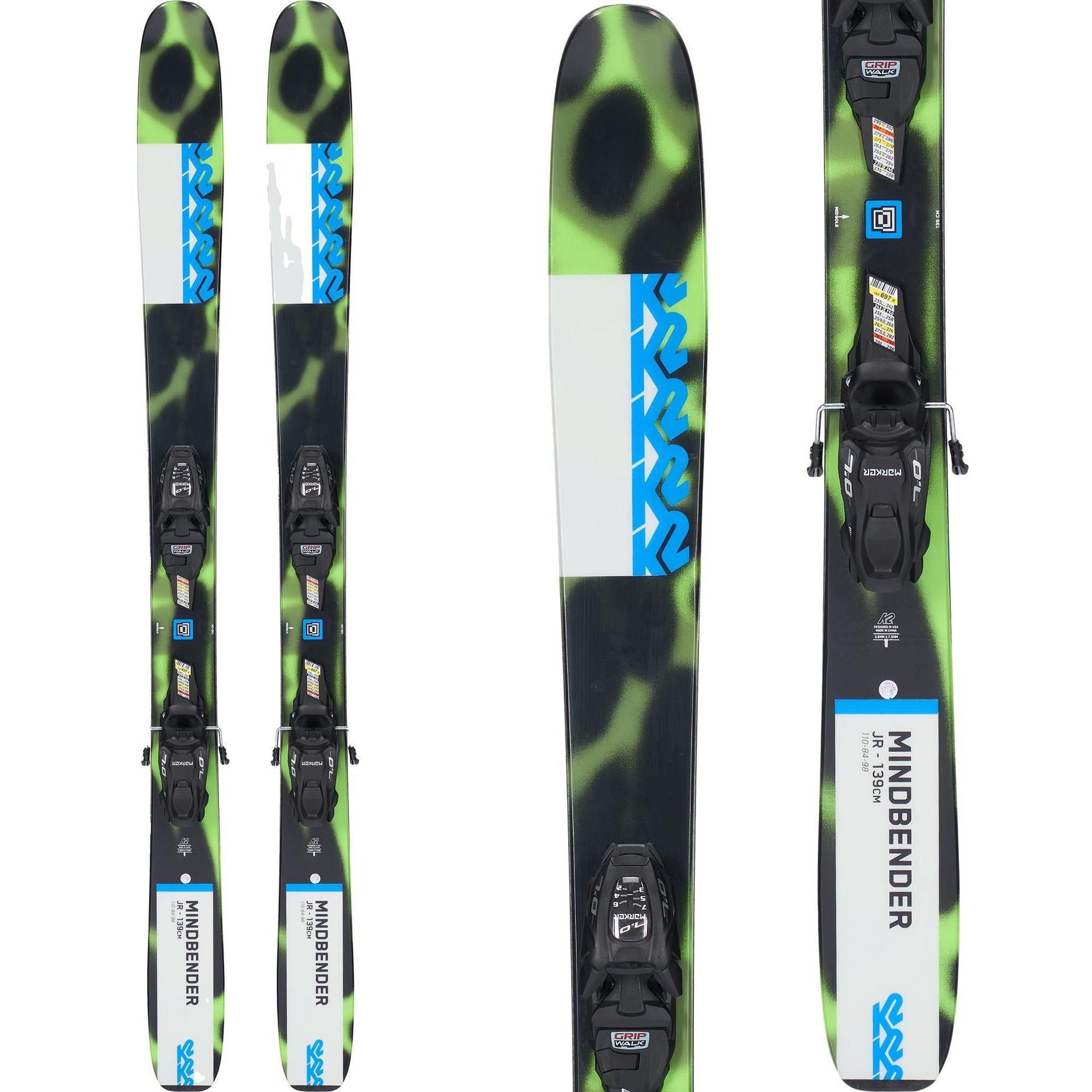 K2 Skis Kids Mindbender Skis with 7.0 FDT Jr Bindings | Sun & Ski