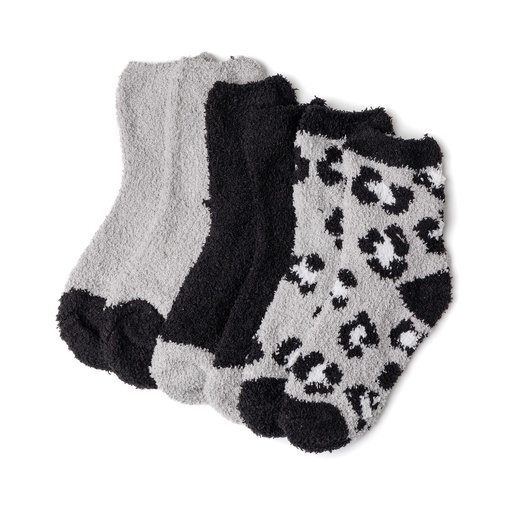 Badgley Mischka Women's 3 Pack Plush Fuzzy Socks