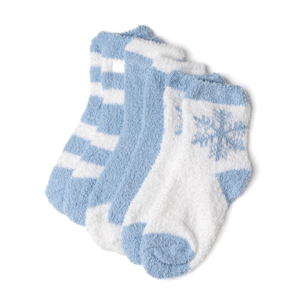 Badgley Mischka Women's 3 Pack Plush Fuzzy Socks