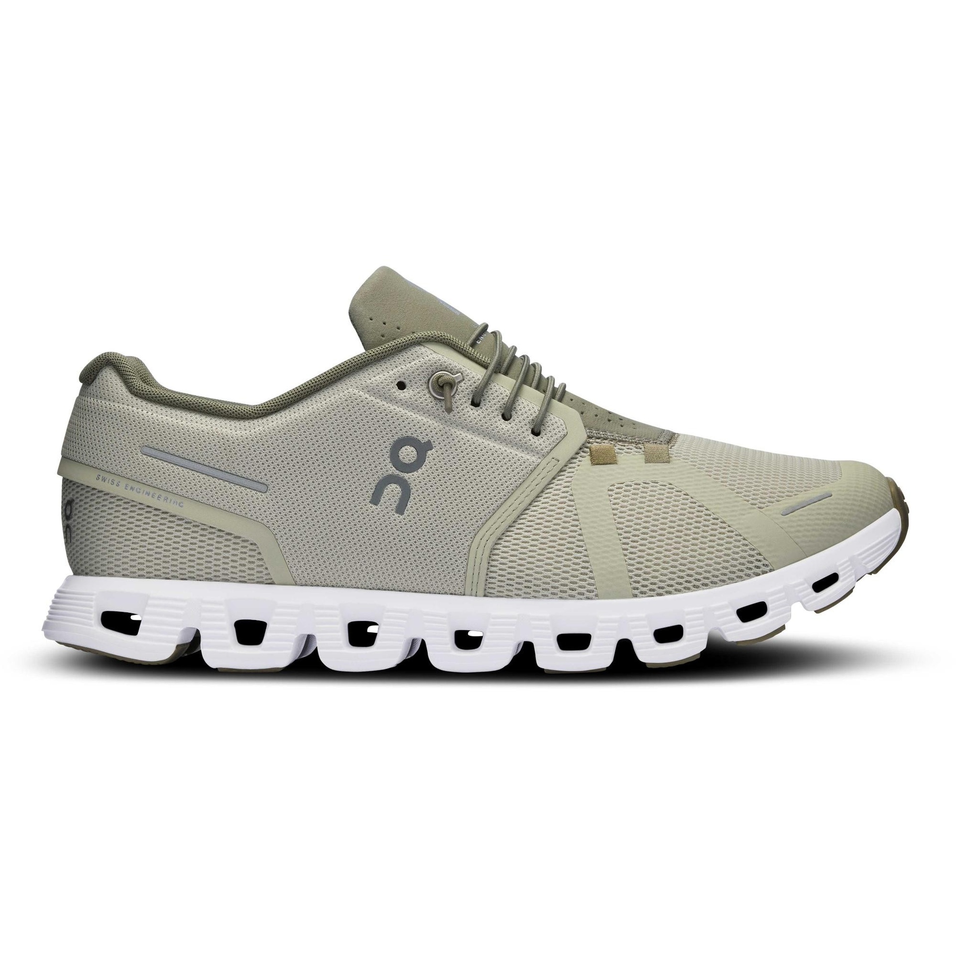 On Men's Cloud 5 Running Shoes (Chalk/Grove, 7)