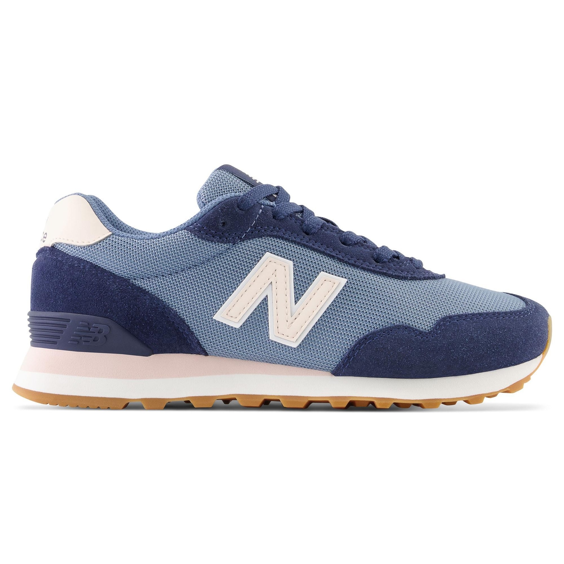 New Balance Women's 515 Shoes (Mercury Blue/NB Navy/Pink, 6.5)