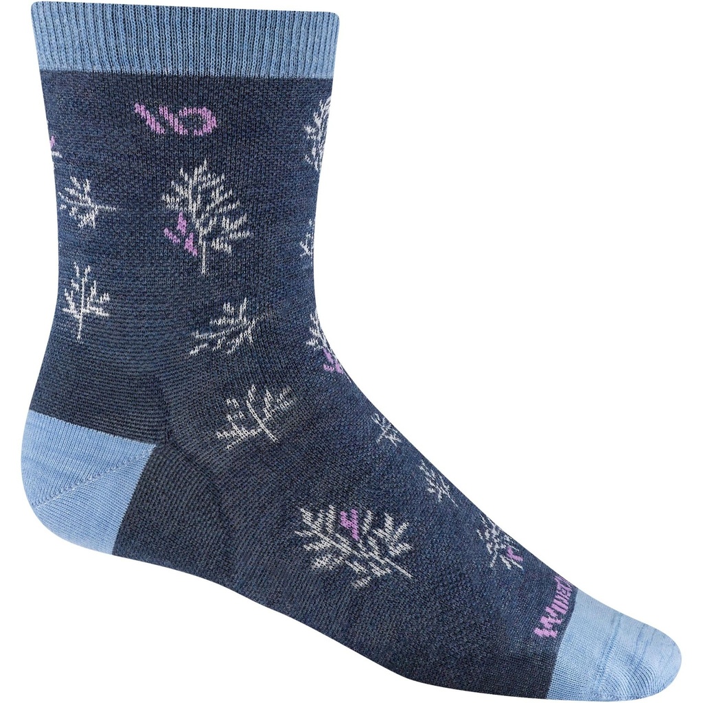 Wide Open Women's Foliage Lightweight Micro Crew Socks