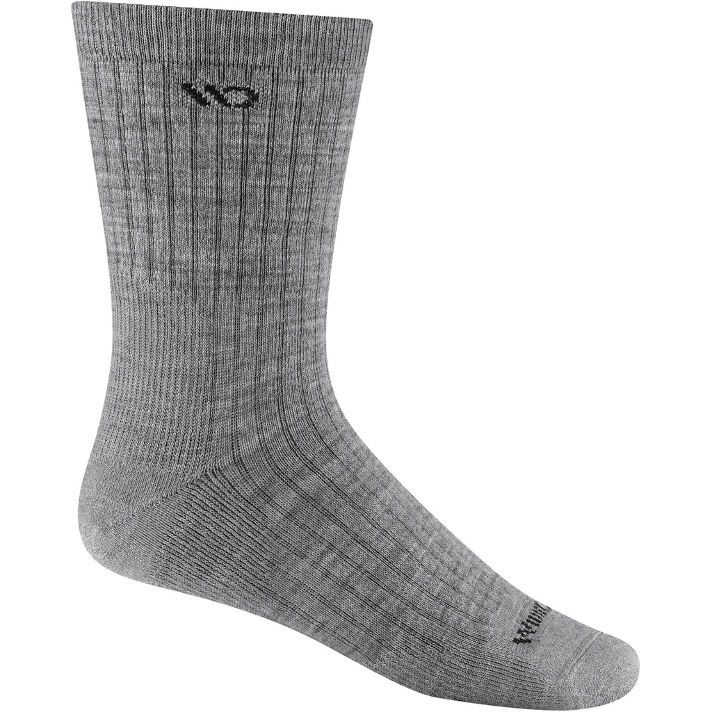 Wide Open Men's Solid Cushioned Wide Micro Crew Socks
