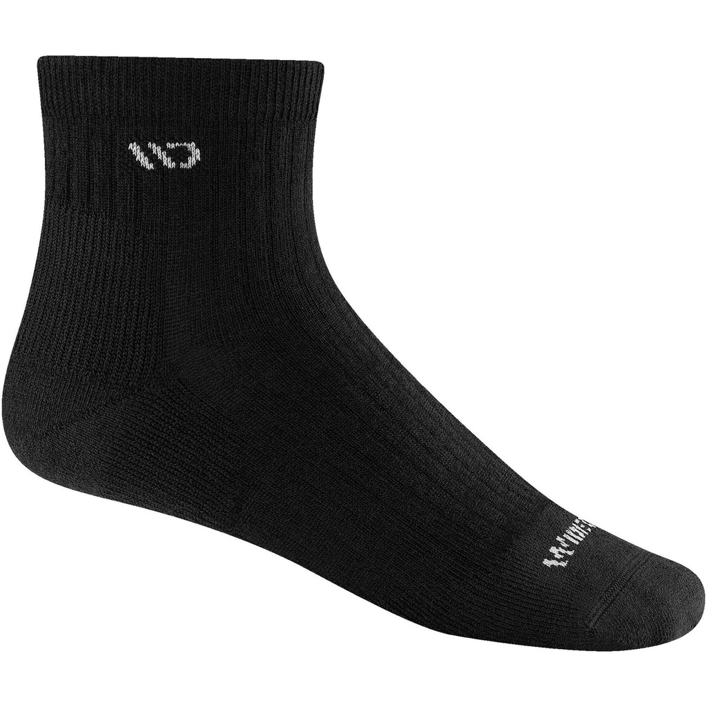 Wide Open Men's Solid Cushioned Quarter Crew Socks