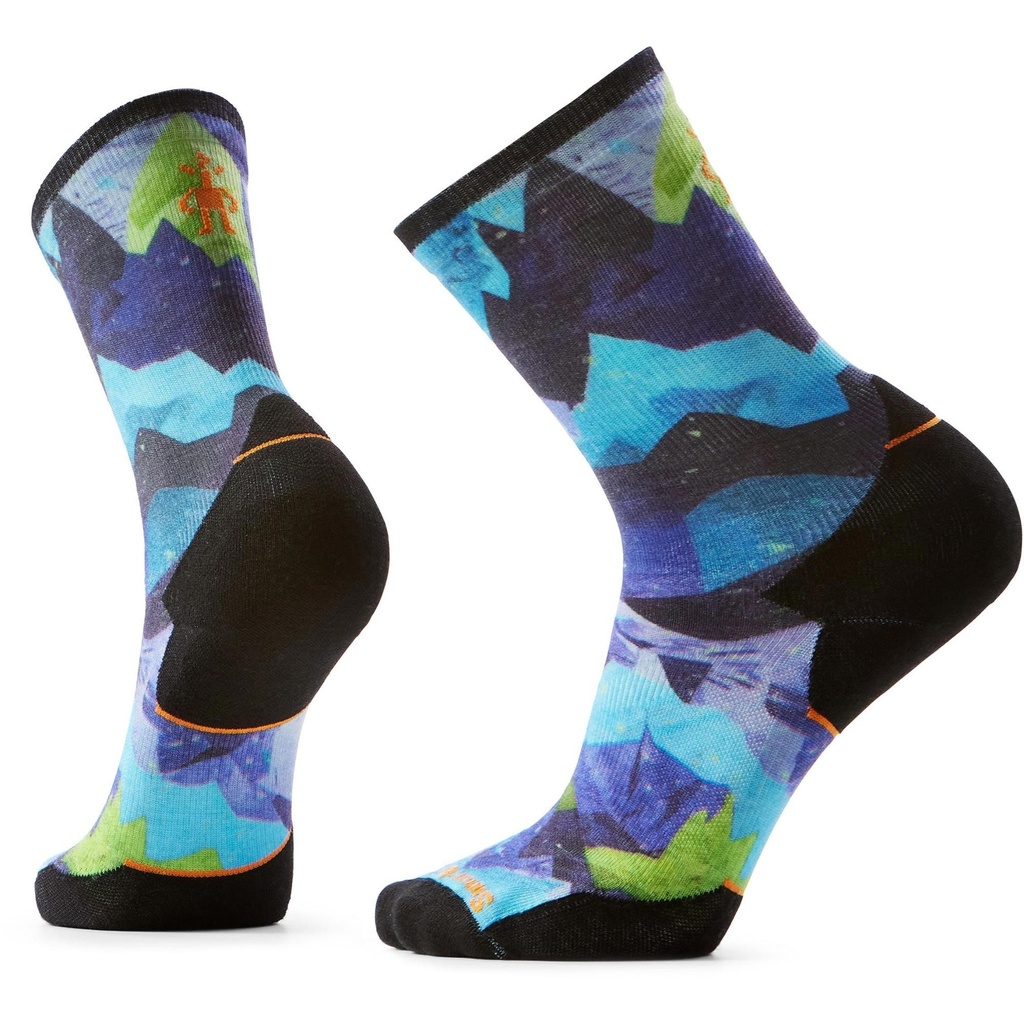 Smartwool Men's Trail Run Summit Sector Print Crew Socks