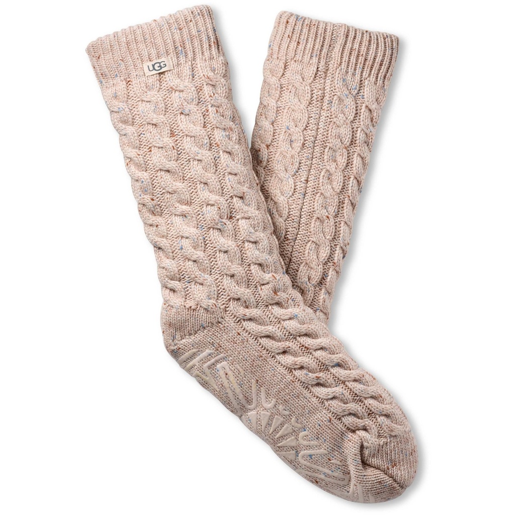 UGG Women's Elowyn Cable Knit Fleece Lined Socks