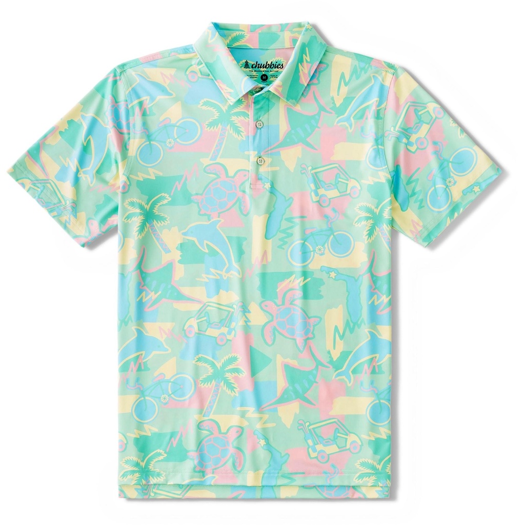 Chubbies Men's Traveler Destin Performance Polo Shirt