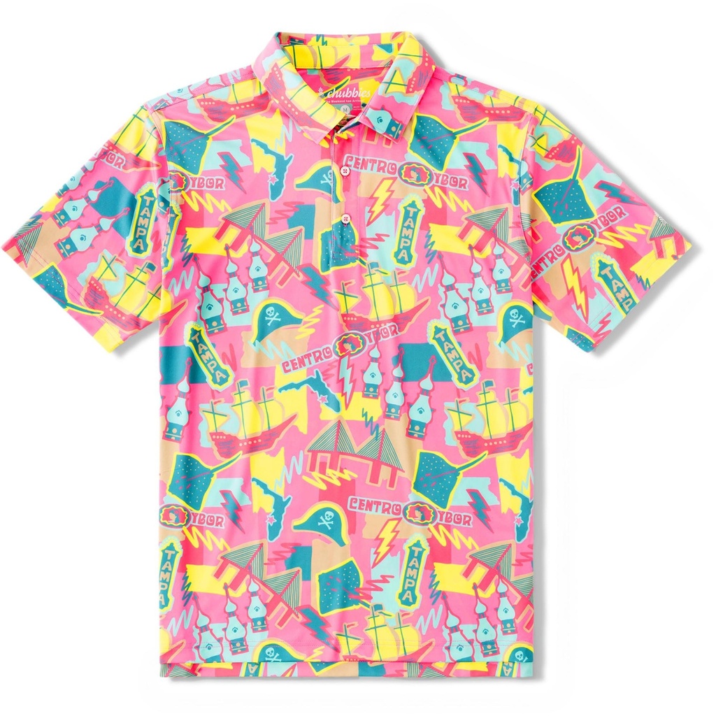 Chubbies Men's Traveler Tampa Performance Polo Shirt