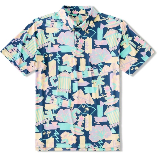Chubbies Men's Traveler Charleston Performance Polo Shirt